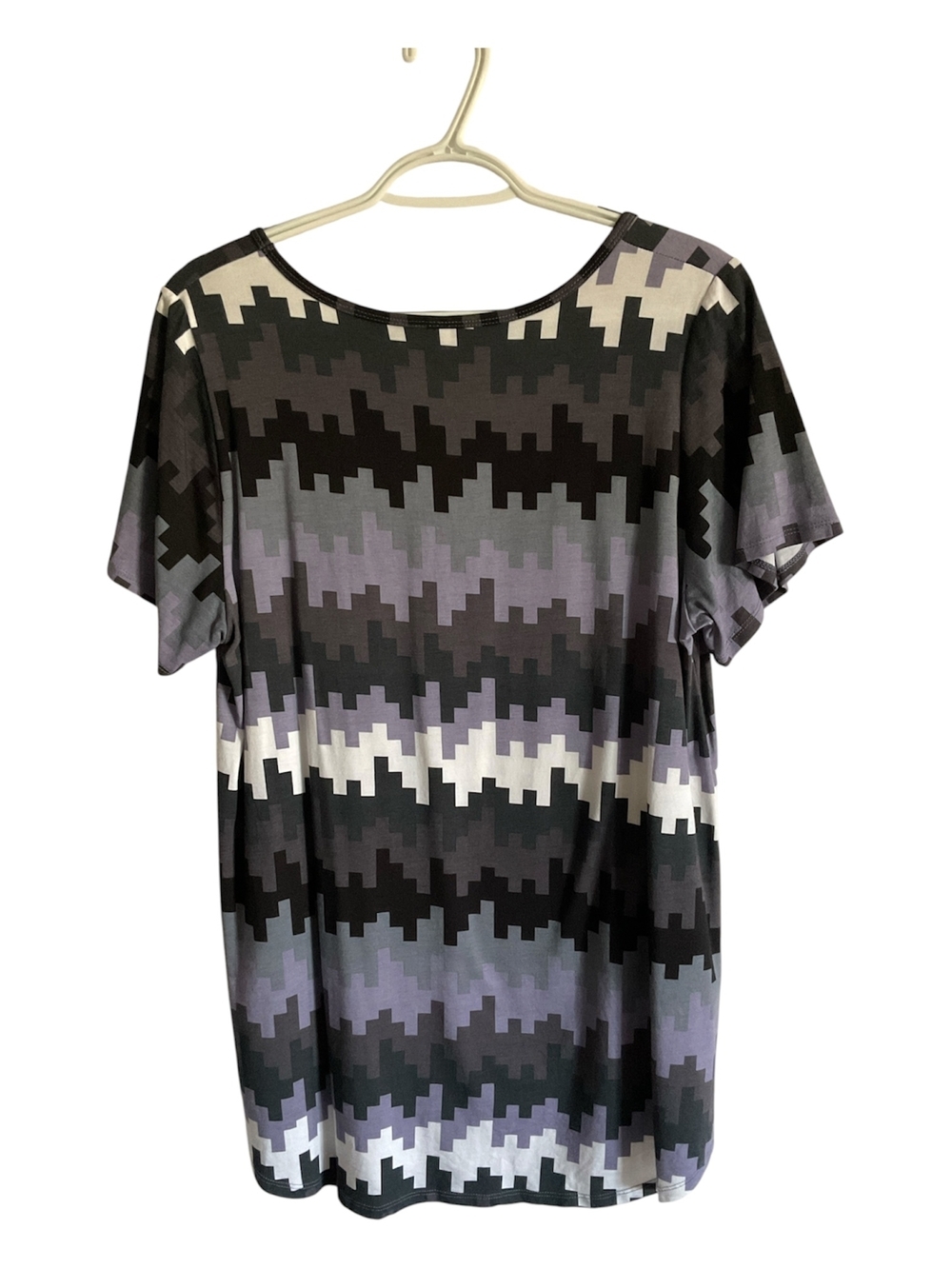 LuLaRoe Classic Shirt Tee in Black, Gray & Lavender XL - Picture 3 of 12